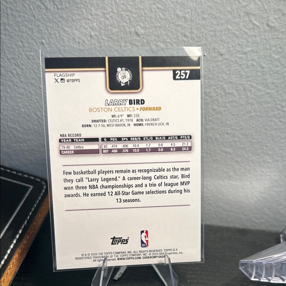 Topps Boston Celtics Larry Bird Blackout Holographic-from Blackfriday Relase - Picture 2 of 2